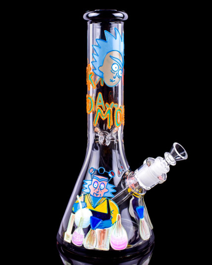 Rick and Morty Break Bad - 12.5” Glow In The Dark Bong with Rick and Morty 3D Artwork