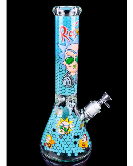 Scary Bee - 14" Rick & Morty Beaker Base Bong - Aqua