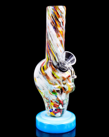 Skull Boy - 8" Dichro Thick & Heavy Skull Bong