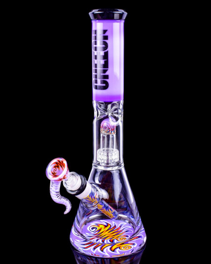 The Illusion - Cheech Glass™ - 12" Super Thick Retro Tube Beaker Bong - Purple
