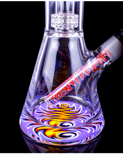 The Illusion - Cheech Glass™ - 12" Super Thick Retro Tube Beaker Bong - Purple