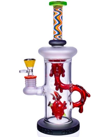 Wounded Heart - Cheech™ - 12" Heart Dripping Eye Bong - Red