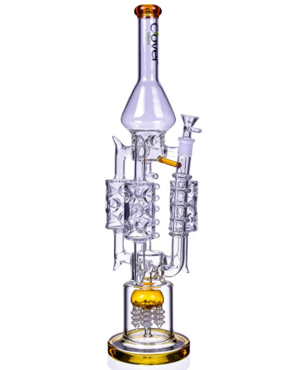 The Rarest - Clover Glass - 20" Triple Chamber Bong with Cyclone Perc