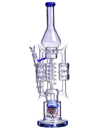 Chill Glass 20" Triple Chamber Bong with Cyclone Perc - Green Color Only!!