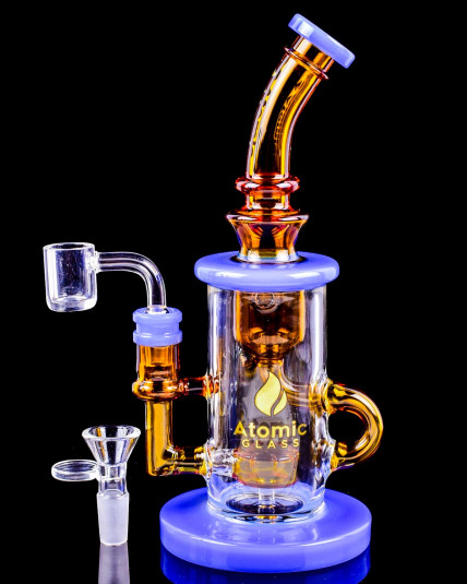 GalacticWave - Atomic Glass - 9" Faberge Recycler Bong/Dab Rig