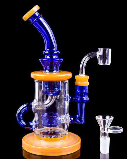 GalacticWave - 9" Faberge Recycler Bong/Dab Rig