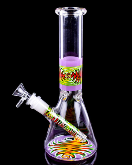 The Wavy - 10" Thick WigWag Tube Beaker Bong