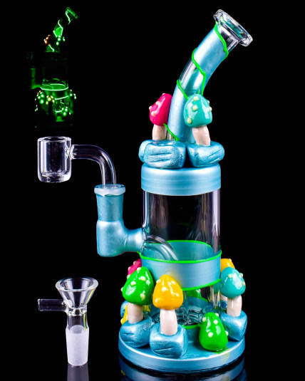 Mushroom Wonderland Glow In The Dark Bong