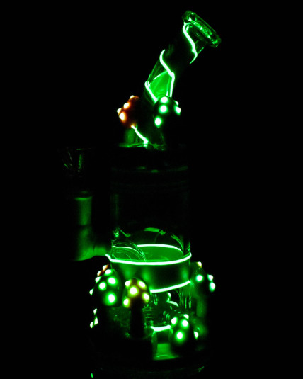 Mushroom Wonderland Glow In The Dark Bong