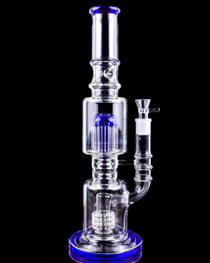 Glacial Fusion - 15" Tree Perc to Matrix Perc Bong - Smokeday Limited Drop