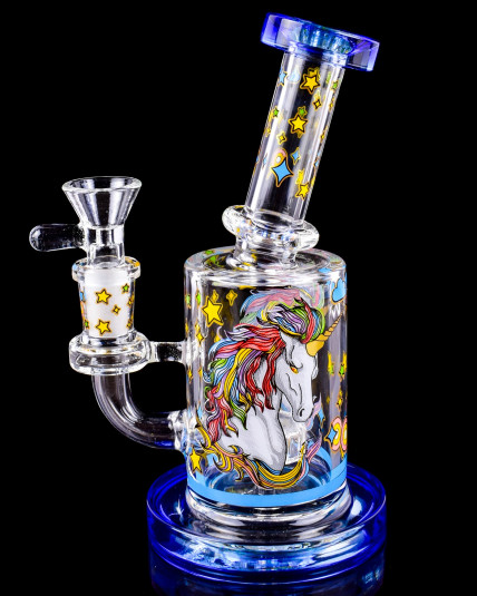 Cosmic Unicorn Tilted Neck Mini Bong