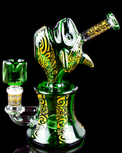 Ancient Reptilian Relic Bong - Green