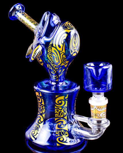 Ancient Reptilian Relic Bong - Blue