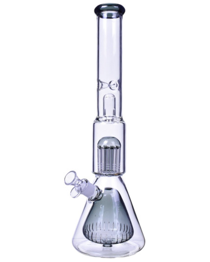 Hydro Haven - 18" Double Matrix With Tree Perc Beaker Bong