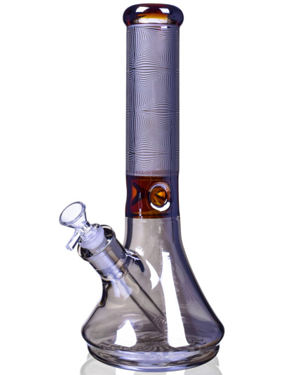 Stereo Night - 13" Chameleon Sandblasted Beaker Base Bong
