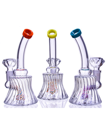 Candy Cane - Tilted Neck WigWag Bong