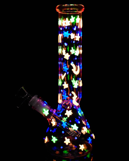 Starry Sweetheart Glow In The Dark Beaker Bong
