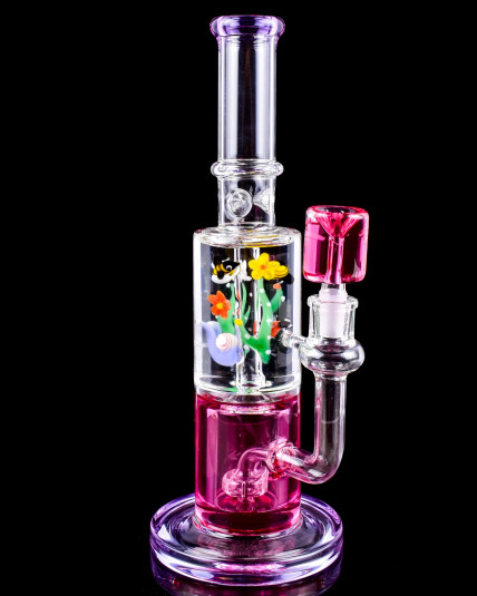 Buzzed Blossoms Showerhead Perc Glycerin Bong