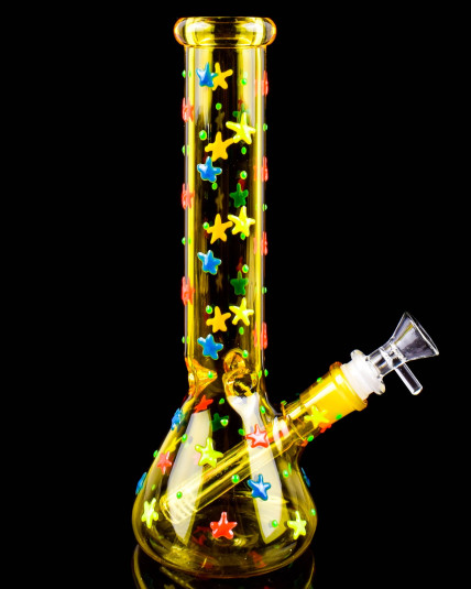 Neon Galaxy Glow In The Dark Beaker Bong