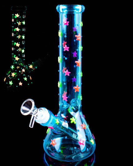 Cosmic Coral Glow In The Dark Beaker Bong