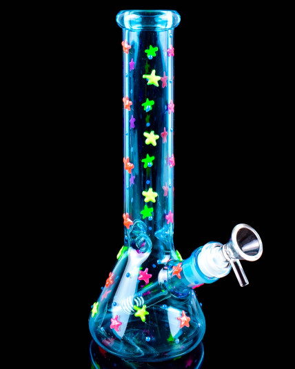 Cosmic Coral Glow In The Dark Beaker Bong