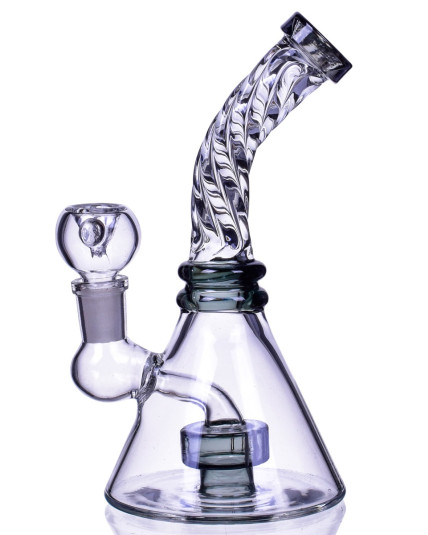 The Cyclone - 7" Twisted Neck Matrix Beaker Bong Water Pipe