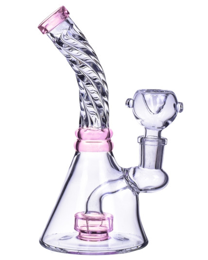 The Cyclone - 7" Twisted Neck Matrix Beaker Bong Water Pipe