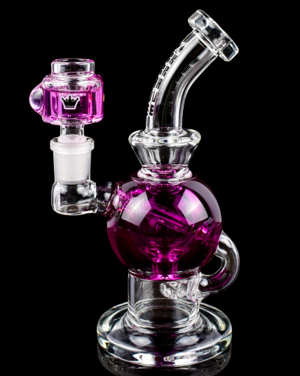 Krave Glass Glycerin Recycler Bong - Purple