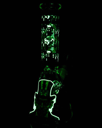 Uncle Sam Glow In The Dark Beaker Bong