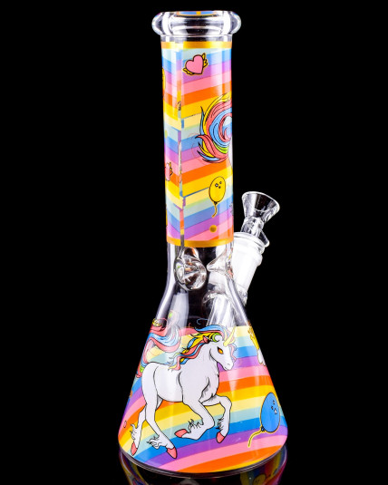 Rainbow Unicorn Beaker Bong