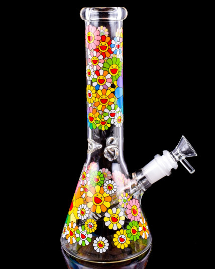 Smiley Bloom Beaker Bong