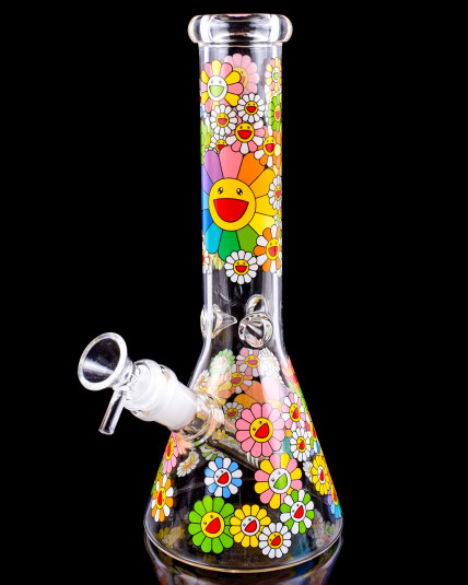 Smiley Bloom Beaker Bong