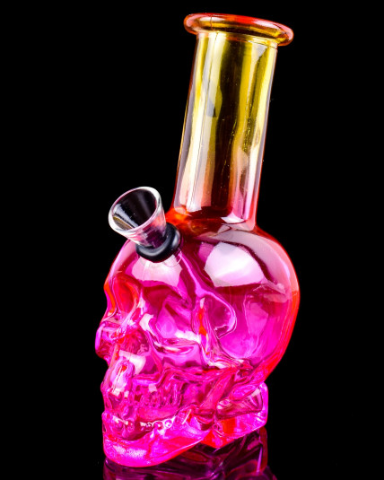 Mystic Skull Glass Mini Bong - Design 4
