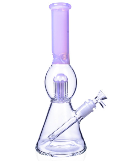 12" Mystic Orb Tree Perc Beaker Bong - Milky Pink