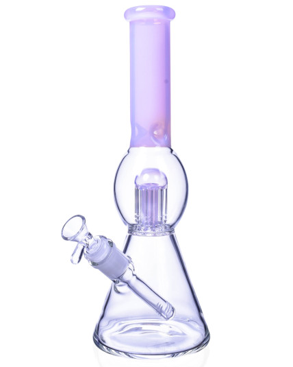 12" Mystic Orb Tree Perc Beaker Bong - Milky Pink