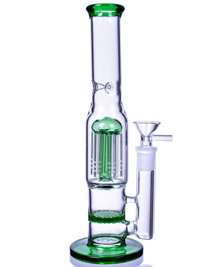 Rocket Pod - 10" Straight Tree to Honeycomb Perc Bong