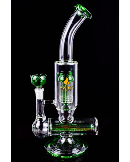 Atomic Glass - Tree-to-Inline Dual Perc Bong