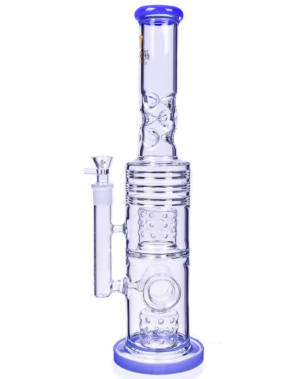 The Wicked Tower - 18" Straight Swiss to Donut Perc Bong