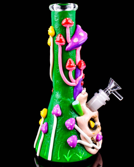 Glow In The Dark Mushroom Forest Beaker Bong
