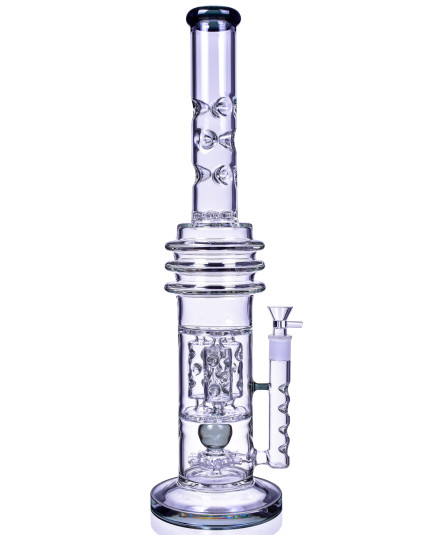 Smoke Runner - 22" Triple Chamber w/ Sprinkler Perc Bong - Ash Black