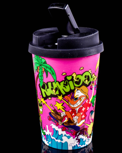 Trippy Graphic Coffee Cup Bong