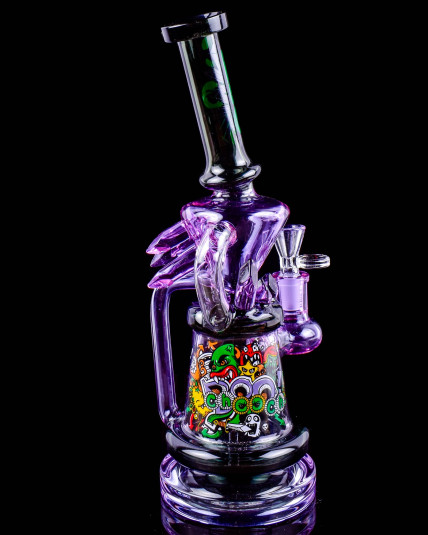Cheech Glass - Powerhouse Crystal Shard Recycler Bong - Purple