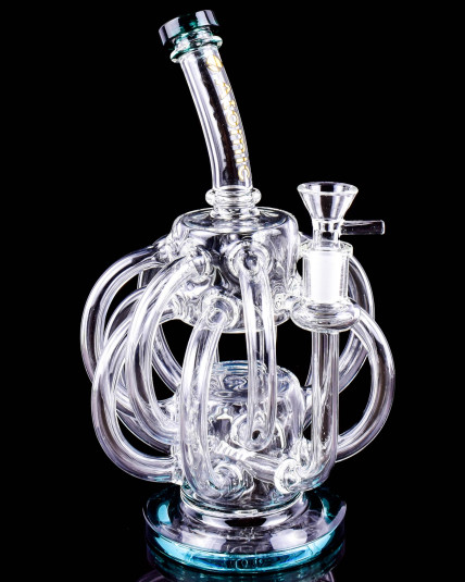 Atomic Glass - 10" Vortex Octopus Recycler Bong