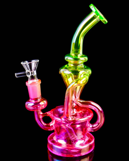 Aurora Fusion Iridescent Recycler Bong/Dab Rig