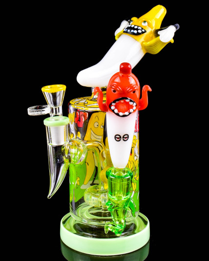 Cheech Glass - Banana Dancing Wild Bong w/ Glass Hand Pipe
