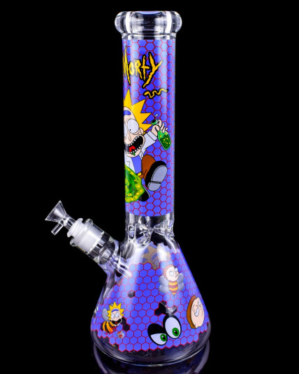 14" Rick & Morty Beaker Bong  - Purple
