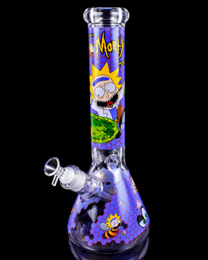 14" Rick & Morty Beaker Bong  - Purple