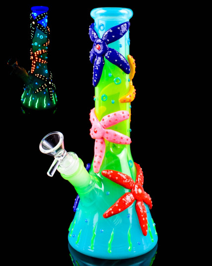 Neon Reef Glow in the Dark Beaker Bong