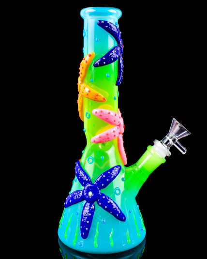 Neon Reef Glow in the Dark Beaker Bong