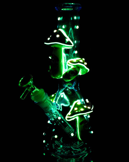 Enchanted Evil Eye Glow In The Dark Beaker Bong